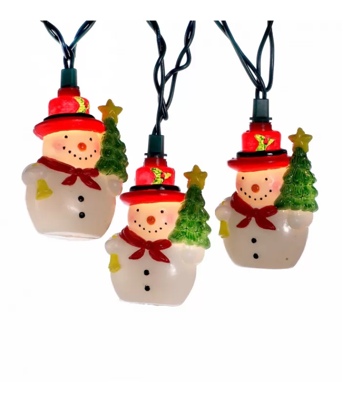 Boutique de Noël Ensemble De Lumières*10-Light Snowman With Christmas Tree Light Set