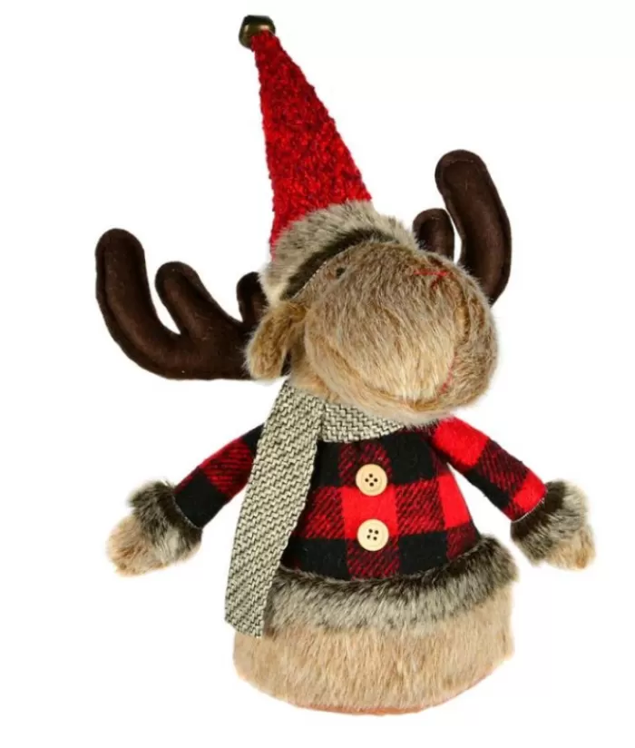 Boutique de Noël Peluches De Noël*10"Moose,Plaid Jacket