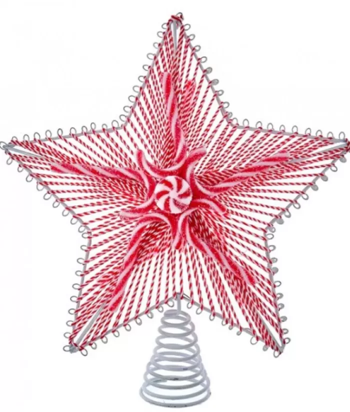 Boutique de Noël Étoiles & Cimes D'Arbre*11"Peppermint Star Ttop