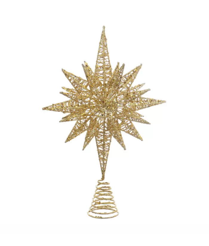 Boutique de Noël Étoiles & Cimes D'Arbre*16.5" Gold Star Treetop