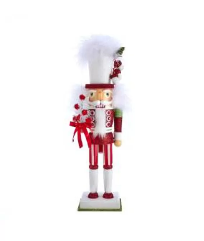 Boutique de Noël Ballet & Casse-Noisettes*17" Tall Red And White Nutcracker With Tree