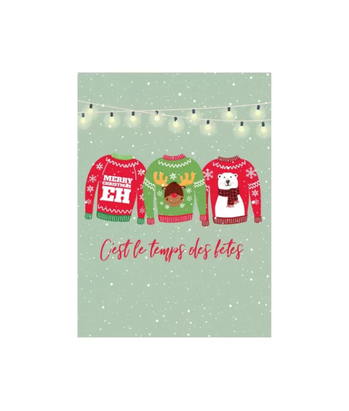 Boutique de Noël Cartes De Noël*1 Card, Ugly Sweaters