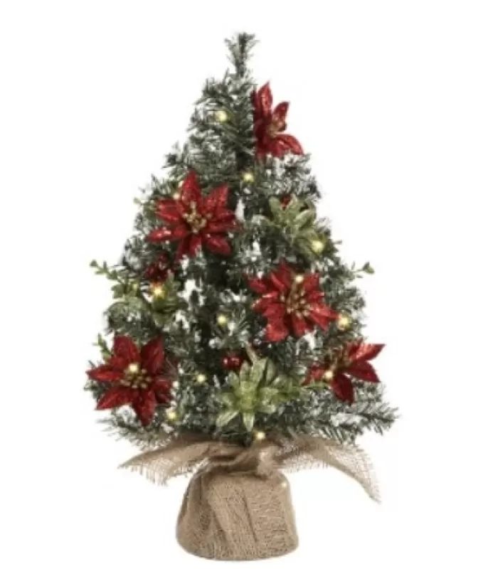 Boutique de Noël Sapins De Table*24'' Light Up Tree/Poinsettia Led