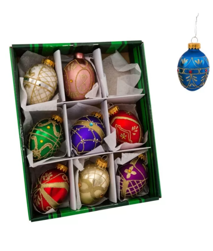 Boutique de Noël 45Mm Miniature Decorative Egg Glass Ornaments