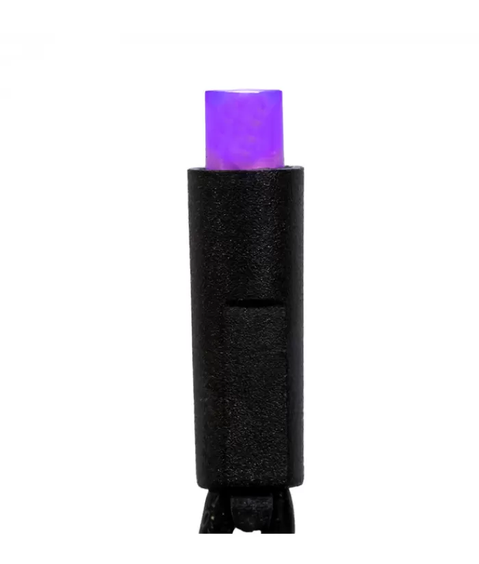 Boutique de Noël Ensemble De Lumières*50-Light 5Mm Purple Frost Led Black Wire Light Set