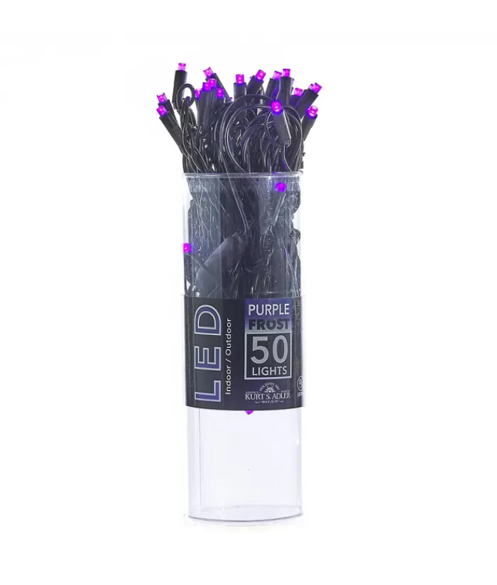 Boutique de Noël Ensemble De Lumières*50-Light 5Mm Purple Frost Led Black Wire Light Set