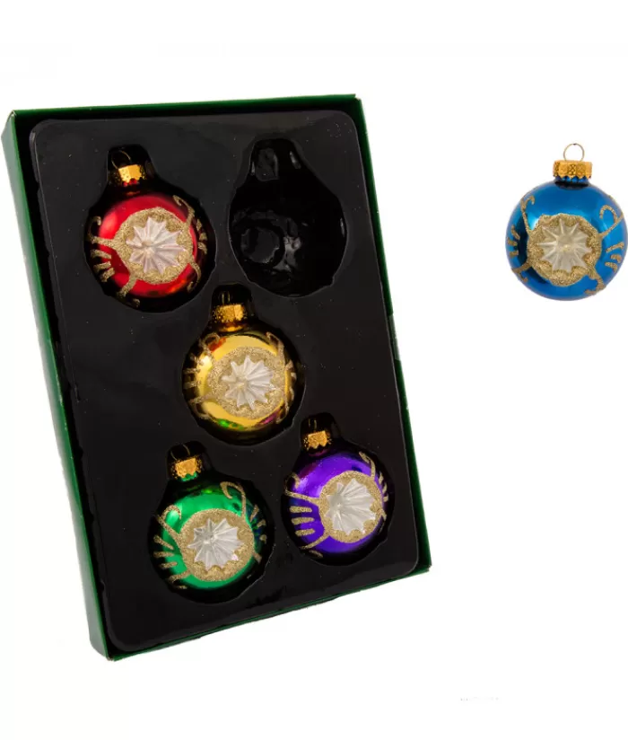 Boutique de Noël Divers*60Mm Multicolored Glass Reflector Ornaments