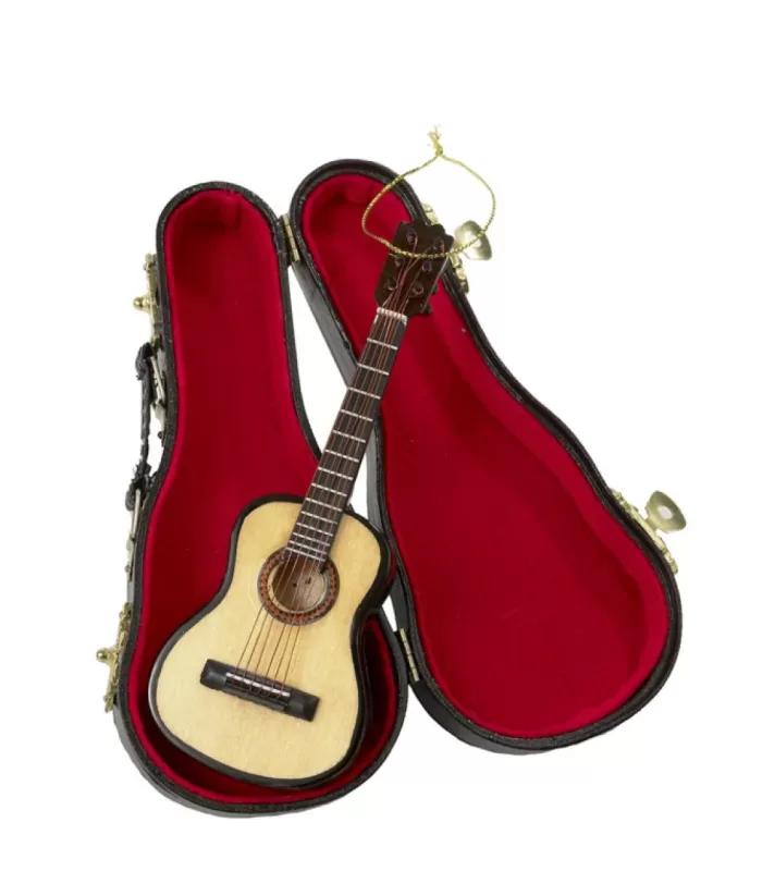 Boutique de Noël 6 String Replica Guitar With Protective Black Box, Ornament