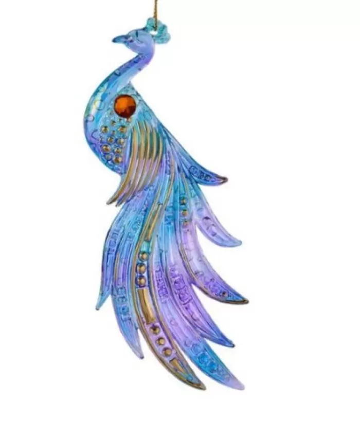 Boutique de Noël 6"Blue Peacock Ornament