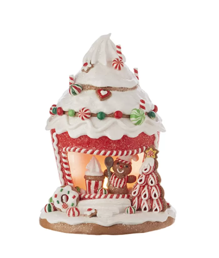 Boutique de Noël Maisons En Pain D'épices*8.5"Gingerbr.Cupcake Shop