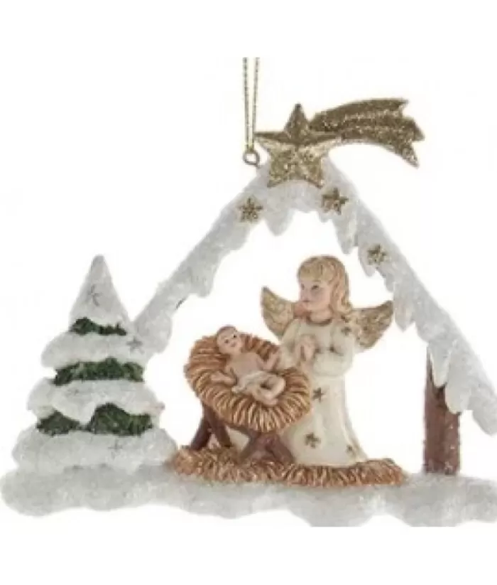 Boutique de Noël Angel With Baby Jesus Ornament