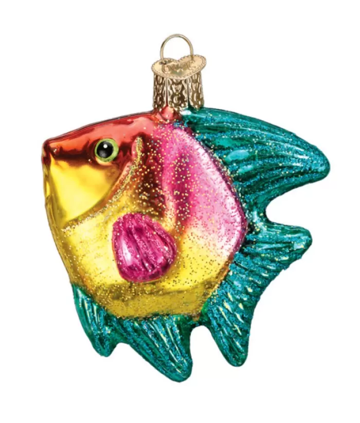 Boutique de Noël Angelfish Glass Ornament