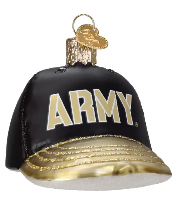 Boutique de Noël Sports*Army Baseball Cap Glass Ornament