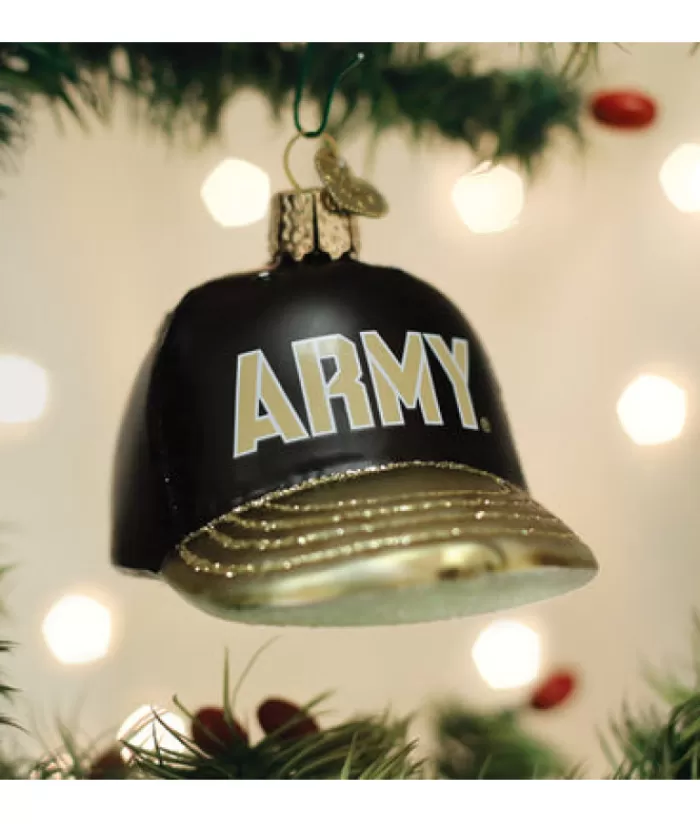 Boutique de Noël Sports*Army Baseball Cap Glass Ornament