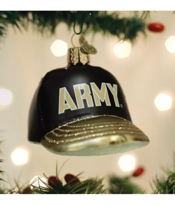 Boutique de Noël Army Baseball Cap Glass Ornament