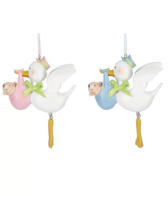 Boutique de Noël Baby Boys`S First Christmas With Stork, Ornament