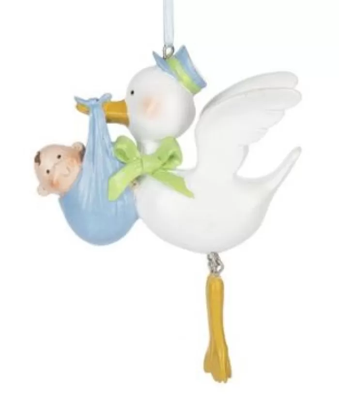 Boutique de Noël Famille & Amitiés*Baby Boys`S First Christmas With Stork, Ornament