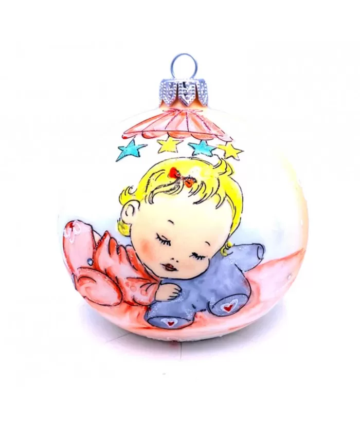 Boutique de Noël Baby Girl Glass Ornament