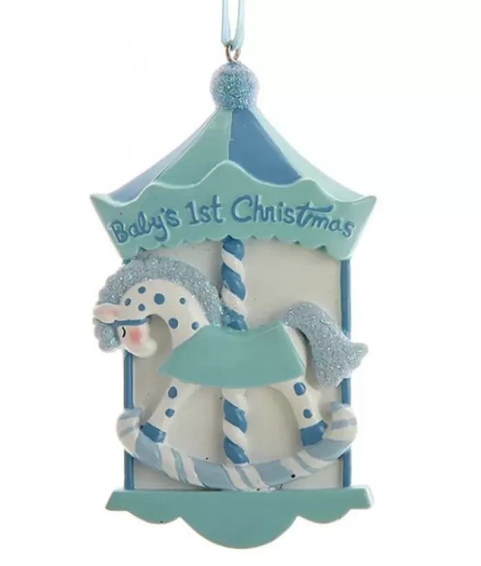 Boutique de Noël Premier Noël*Baby'S 1St Christmas'' Blue Carousel Ornament