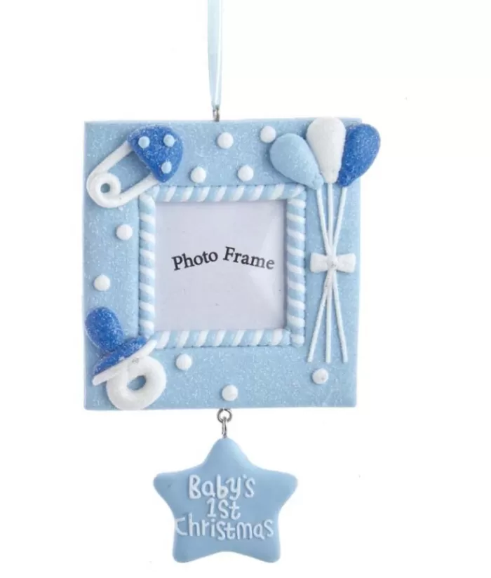 Boutique de Noël Premier Noël*Baby'S 1St Christmas'' Blue Photo Frame Ornament