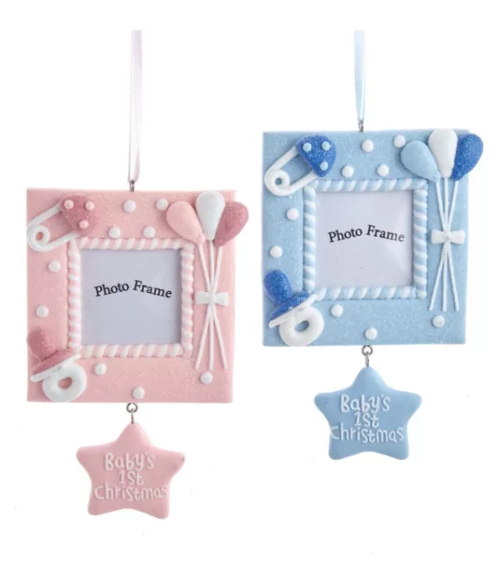 Boutique de Noël Premier Noël*Baby'S 1St Christmas'' Blue Photo Frame Ornament