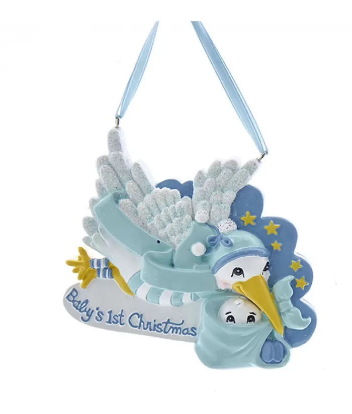 Boutique de Noël Premier Noël*Baby'S 1St Christmas'' Blue Stork Ornament