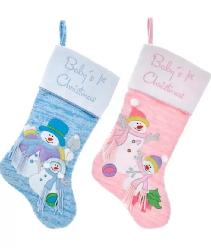 Boutique de Noël Baby'S 1St Christmas Pink Stocking