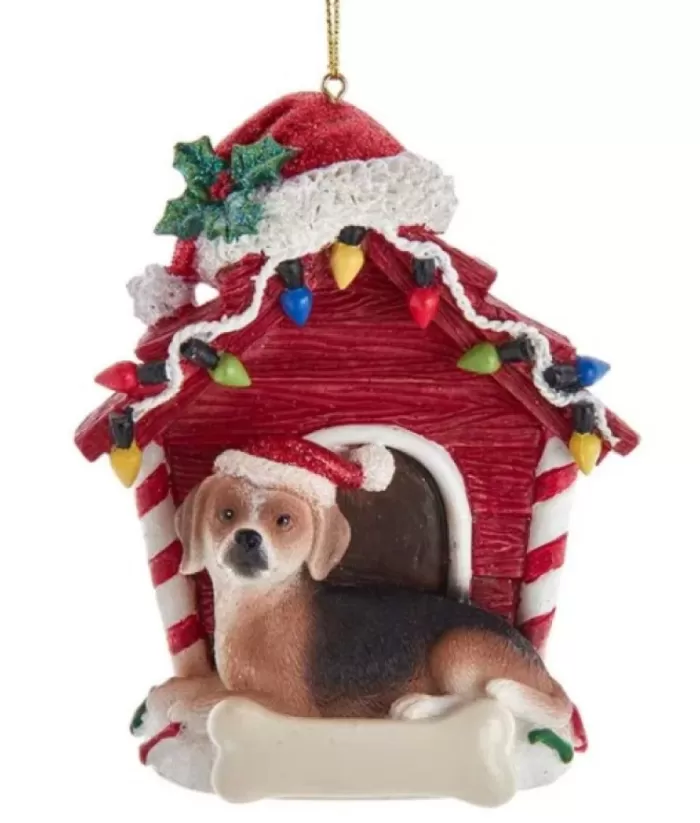 Boutique de Noël Beagle Ornament With Doghouse