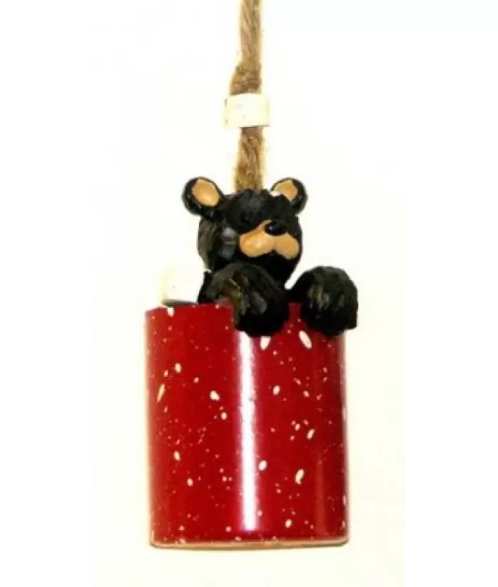 Boutique de Noël Animaux*Bear In Red Mug Ornament