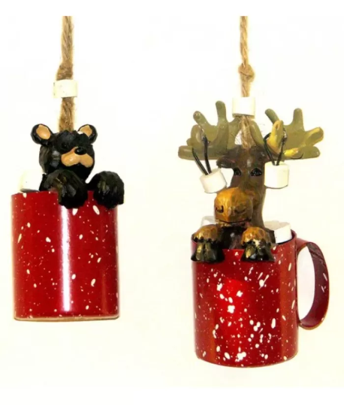 Boutique de Noël Animaux*Bear In Red Mug Ornament