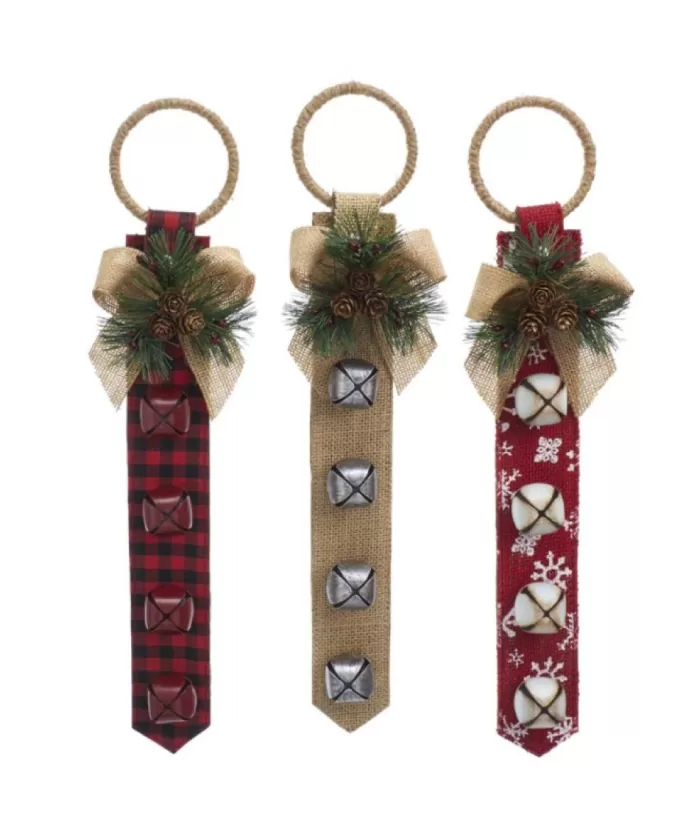 Boutique de Noël Beige Door Hanger With Bells