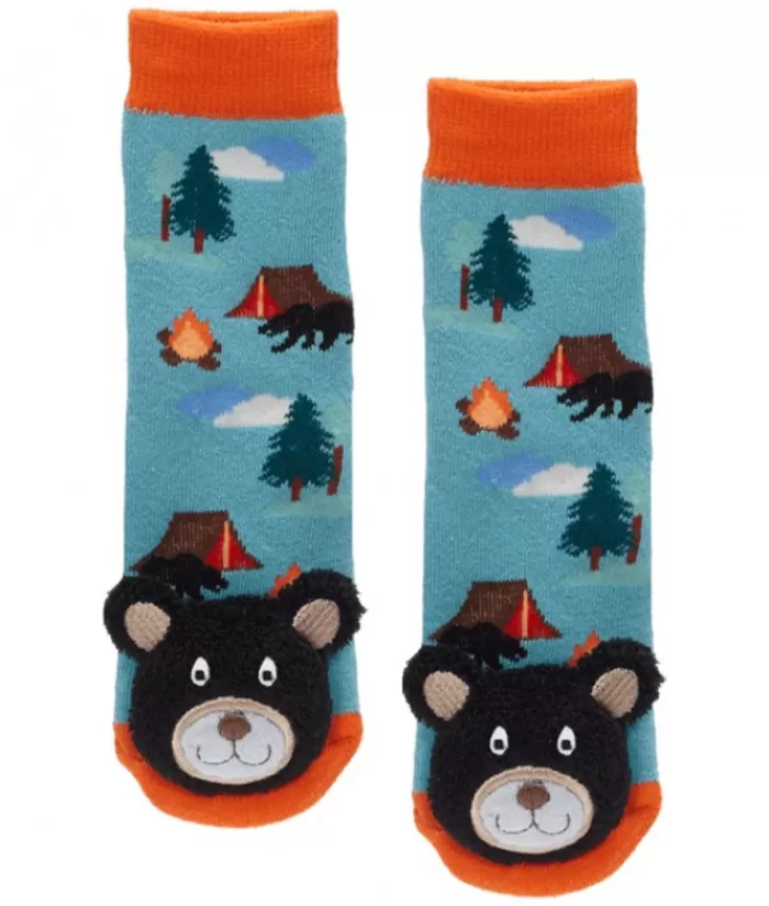 Boutique de Noël Vêtements*Black Bear And Campfire Baby Socks