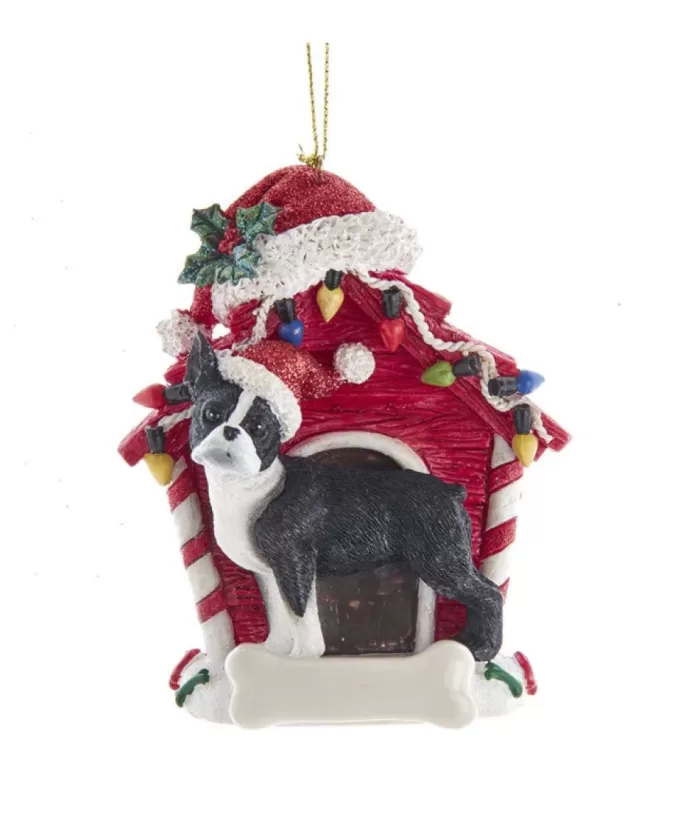 Boutique de Noël Boston Terrier Ornament With Doghouse