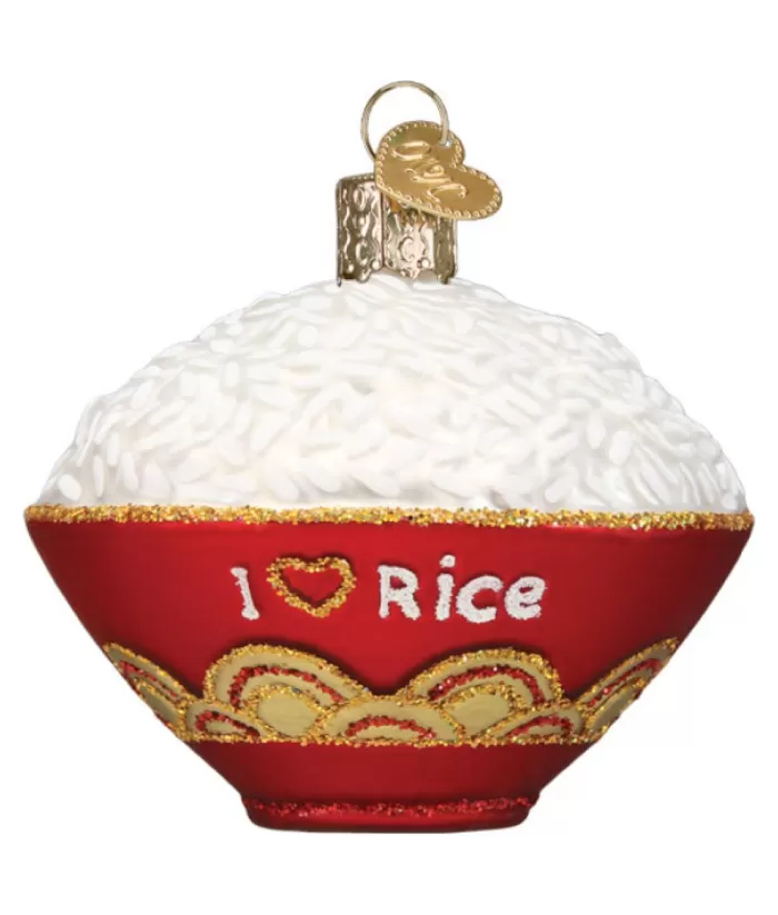 Boutique de Noël Bowl Of Rice Glass Ornamente