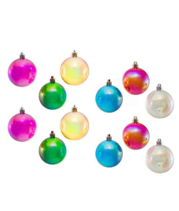 Boutique de Noël Divers*Box Of 12 Coloured Plastic Balls, 60Mm