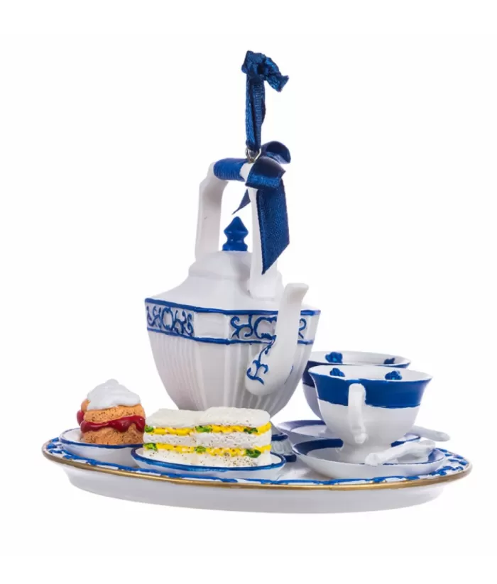 Boutique de Noël Breakfast Teapot Tray Ornament