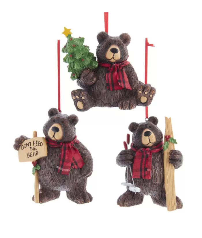 Boutique de Noël Animaux*Brown Bear ''Don'T Feed The Bear'' Ornament