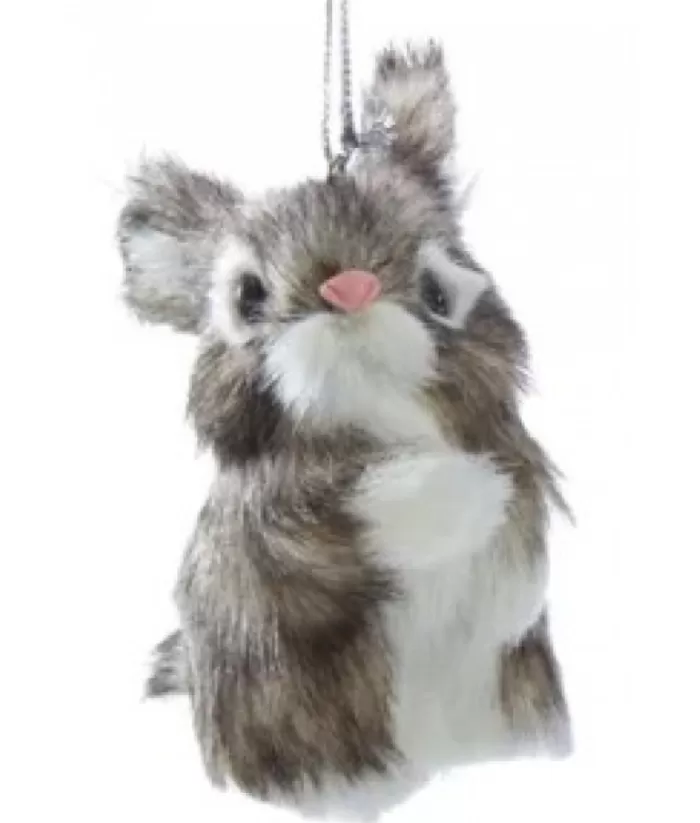 Boutique de Noël Brown Furry Bunny Ornament