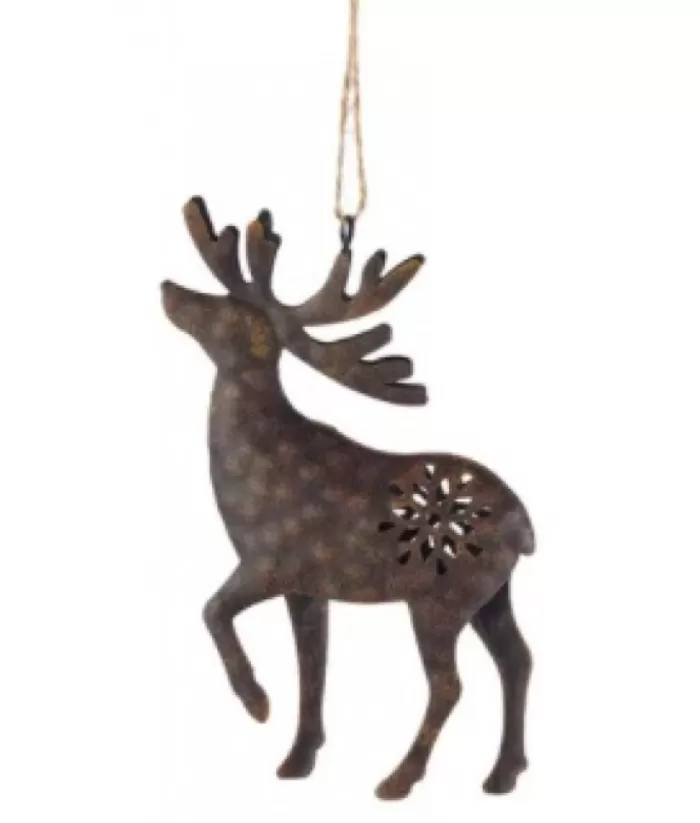 Boutique de Noël Brown Metal Deer Ornament