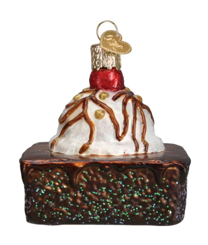 Boutique de Noël Nourriture & Breuvages*Brownie Glass Ornament