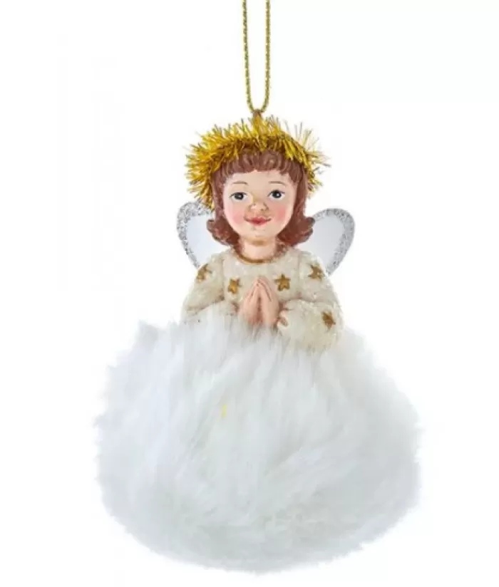 Boutique de Noël Anges & Père Noël*Brunette Angel On Cloud Ornament