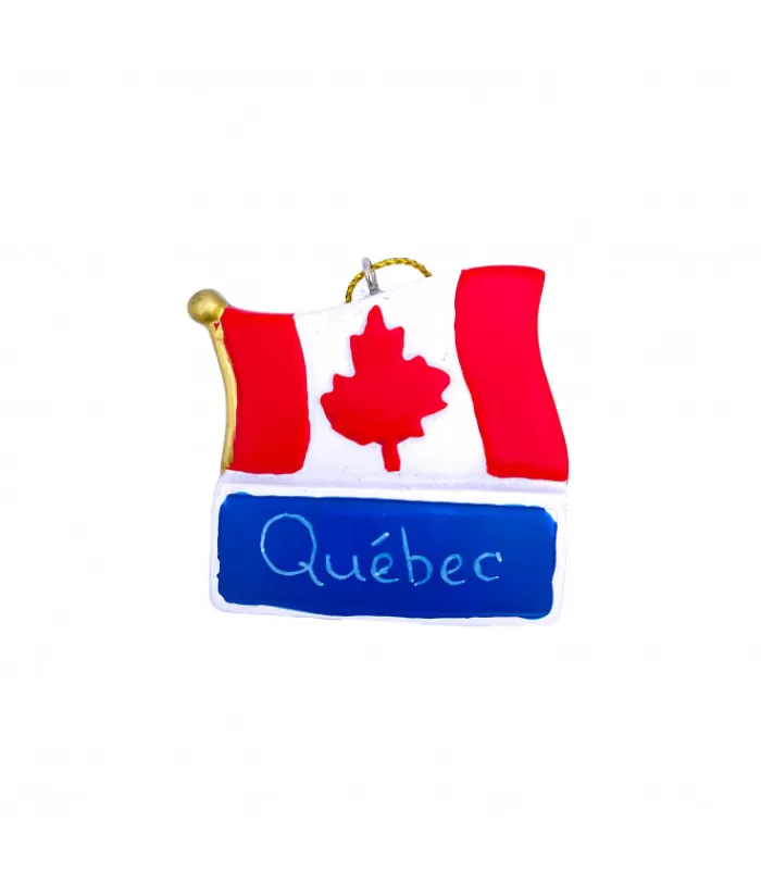 Boutique de Noël Divers*Canada Flag With Québec Ornament