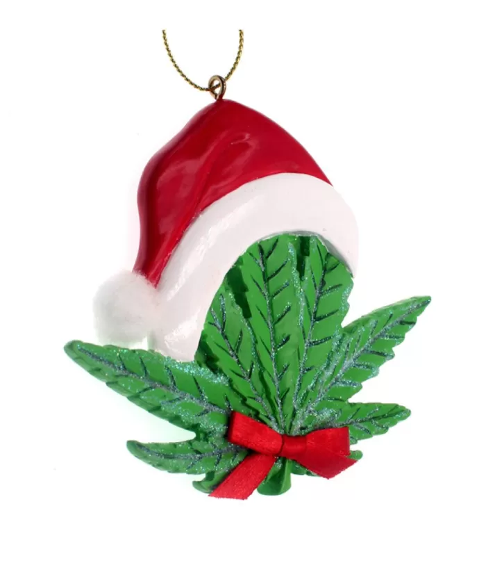 Boutique de Noël Cannabis Leaf Ornament