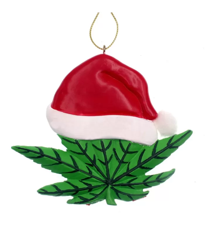 Boutique de Noël Cannabis Leaf Ornament