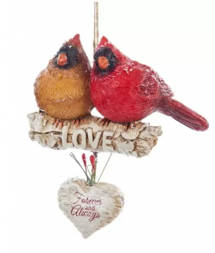 Boutique de Noël Sentiments*Cardinal ''Love, Forever And Always'' Ornament