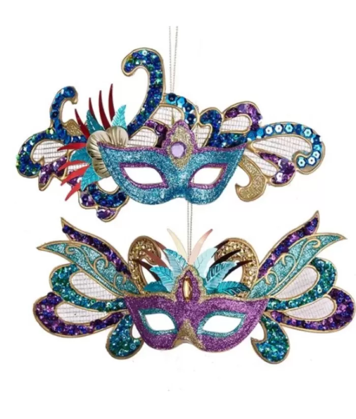 Boutique de Noël Carnival Peacock Mask Ornament