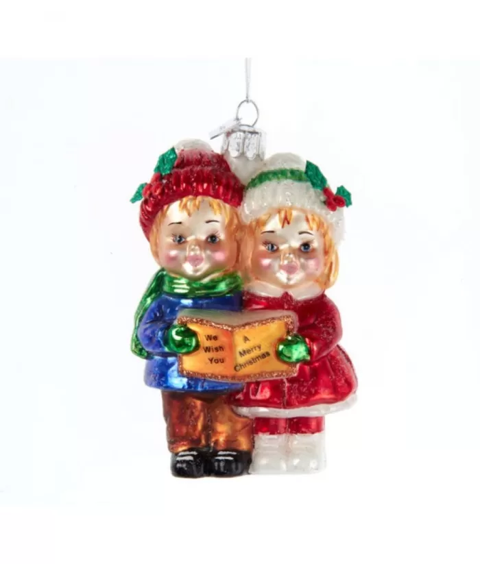 Boutique de Noël Caroling Kids Glass Ornament