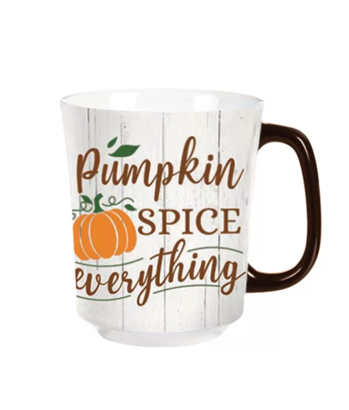 Boutique de Noël Vaisselles De Noël*Ceramic Cup, "Pumpkin Spice" Message, 14 Oz