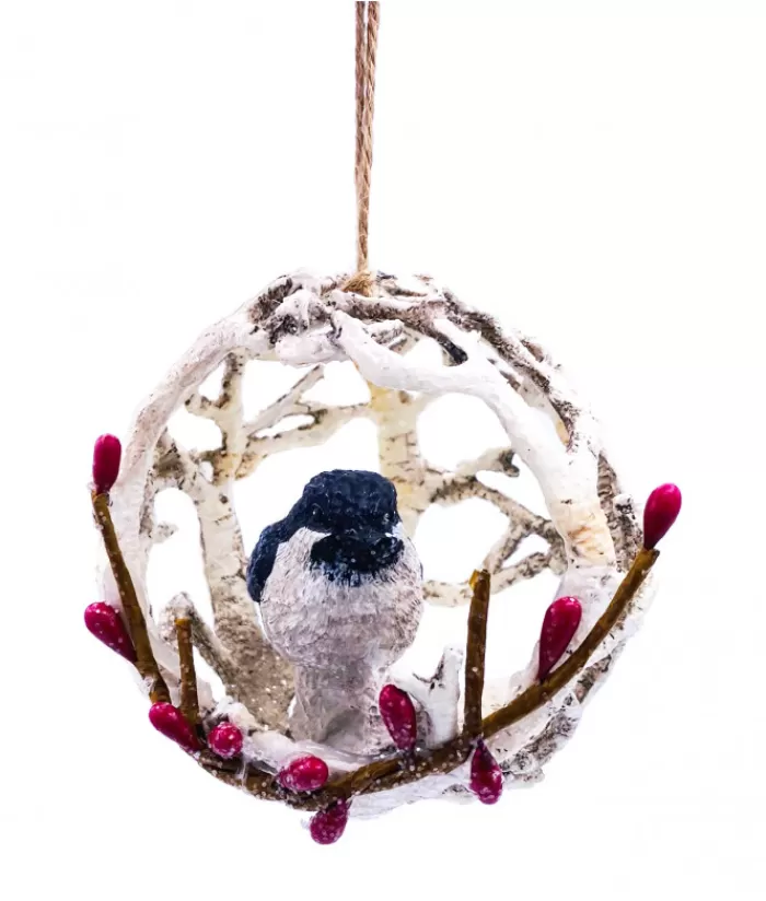 Boutique de Noël Animaux*Chickadee In Nest Ornament