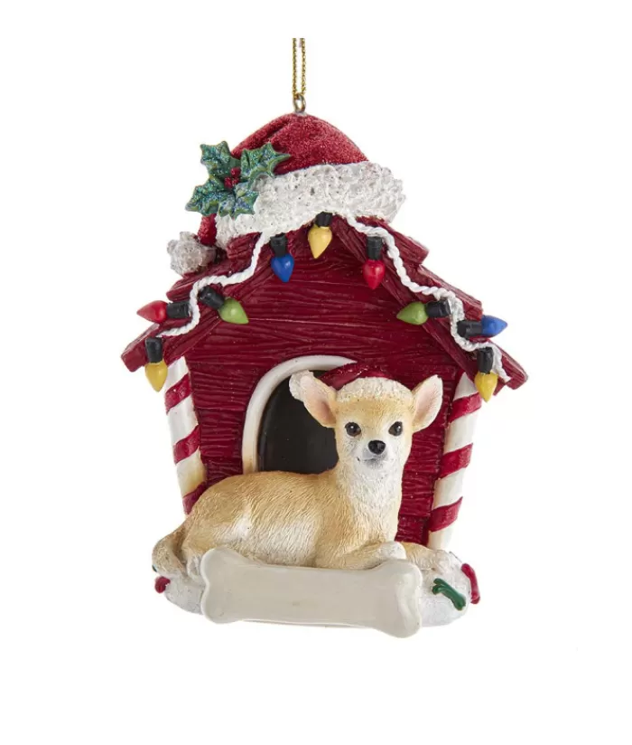 Boutique de Noël Chiens*Chihuahua Ornament With Doghouse